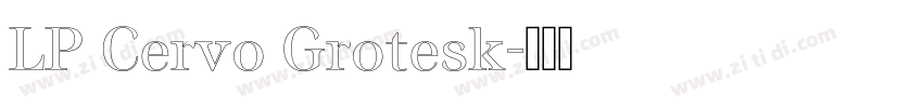 LP Cervo Grotesk字体转换